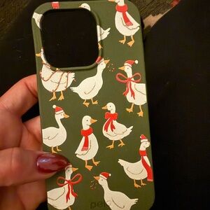 Green Duck Pattern Phone Case 16 pro